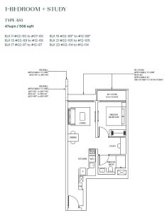 parktown-residence-floor-plan-1-bedroom-type-as1-singapore
